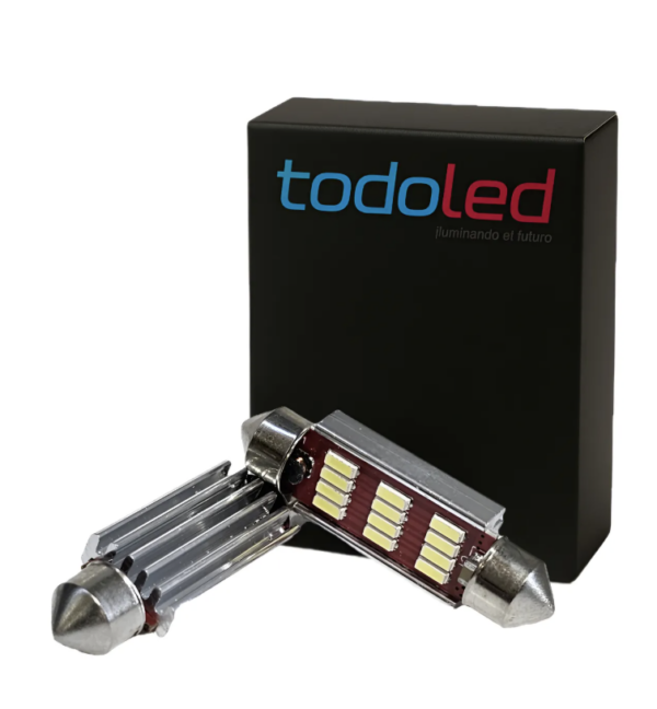 Lampara tubular Led SMD Canbus 12/24v 41mm