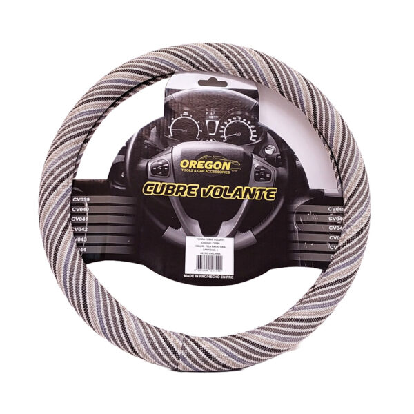 CUBREVOLANTE WOODSTOCK HIPPIE TELA ESCALA GRISES