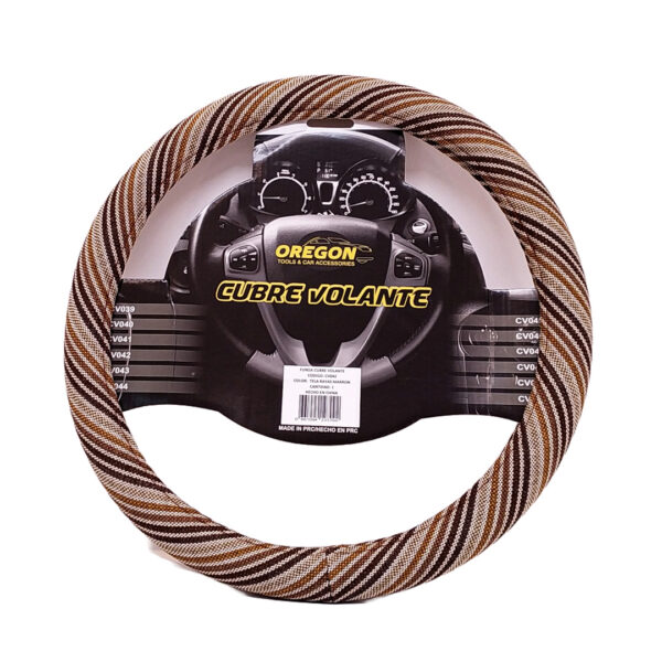 CUBREVOLANTE WOODSTOCK HIPPIE TELA ESCALA BEIGE / MARRON