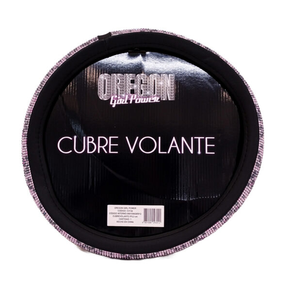 CUBRE VOLANTE DIAMANTE ROSA LEOPARDO