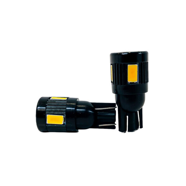 Lámpara Led Posición W5W 6 Led Ambar 12V