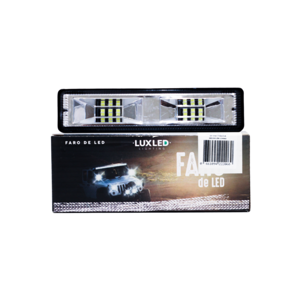 OFF ROAD FARO DE LED RECTANGULAR - MICRO CHIP 12 LED CADA UNO BLANCO 15.5x4.3x4.1CM