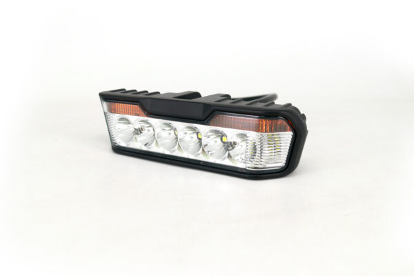 FARO DE LED UNIVERSAL RECTANGULAR 16X7CM COLOR BLANCO CON GIROS AMBAR