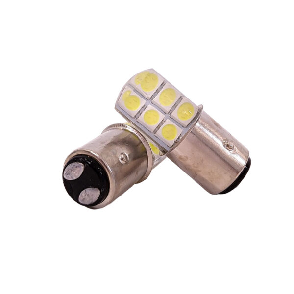 Lámpara Led 2 Polos P21/5W Silicona Blanco 24V