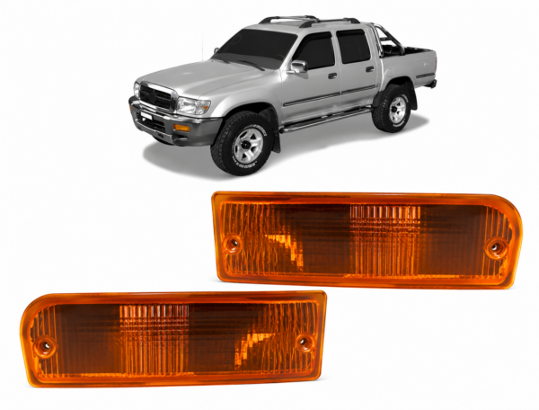 FARO DELANTERO HILUX GIRO PARAGOLPE ÁMBAR MODELO 01/05 DERECHO