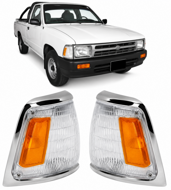 FARO DELANTERO HILUX REGLAMENTARIO MODELO 93/01 4X4 BORDE CROMADO DERECHO