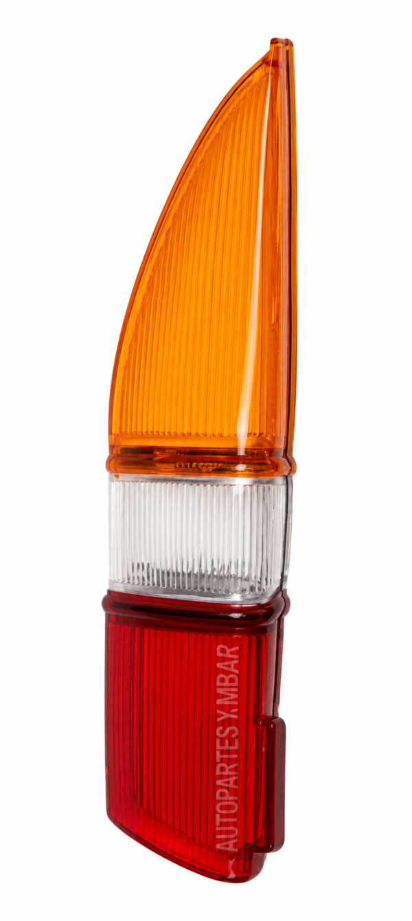 LENTE TRASERO 404 ARMADO COMPLETO COMPLETO CON DEFLECTOR DE CHAPA ROJO/CRISTAL/AMBAR