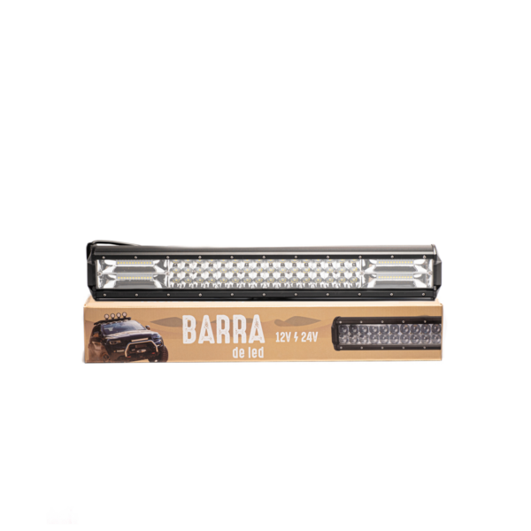 BARRA DE 54 LED DE 3 WATTS TIPO EPISTAR + DISPLAY LED 3030 SMD AL COSTADO - 288 WATTS - 52 CM DE LARGO COLOR BLANCO