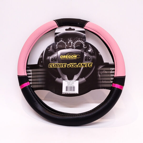 CUBRE VOLANTE NEGRO/ROSA