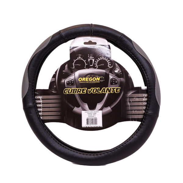 CUBRE VOLANTE NEGRO/GRIS