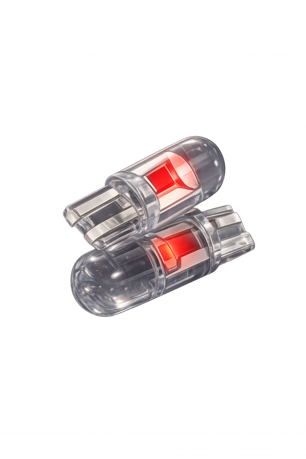 LAMPARA LED POSICION W5W COB ROJA 12V