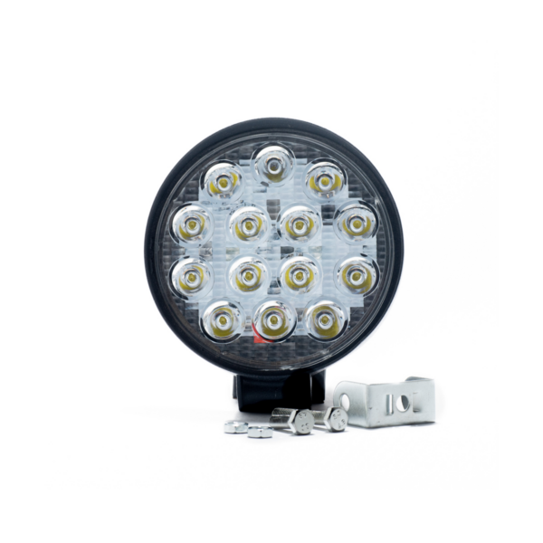 FARO DE LED UNIVERSAL CIRULAR 42 WATTS (14 LED 3 WATTS) COLOR BLANCO 12V / 24V