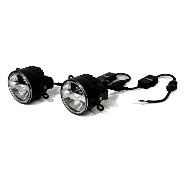 JUEGO DE FAROS ANTINIEBLA 3" REDONDO CON BRACKETS COLOR BLANCO Y FUNCION AMARILLA