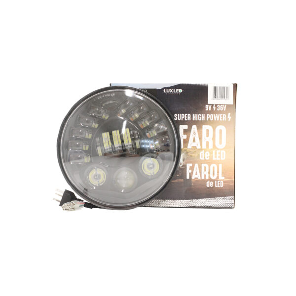 FARO LED 7" 96W 32 LED DUAL BLANCA Y AMBAR CON KIT DE INSTALACION INCLUIDO Y FUNCION ALTA Y BAJA