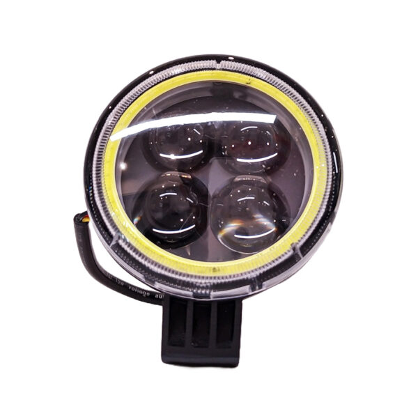 FARO DE LED LUZ LED BLANCA ESTABLE CON OJO DE ANGEL ROJO CON FUNCION FLASH