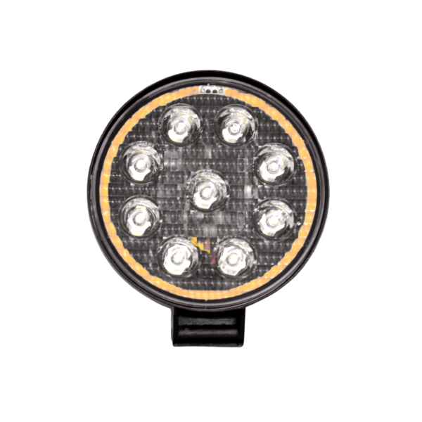 FARO DE LED CIRULAR - 9 LED 27W BLANCO CON AUREOLA BLANCA