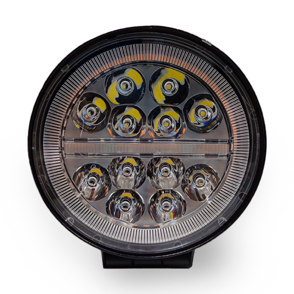 FARO DE LED CIRULAR - 47 LED 141W BLANCO CON OJO DE ANGEL DRL BLANCO
