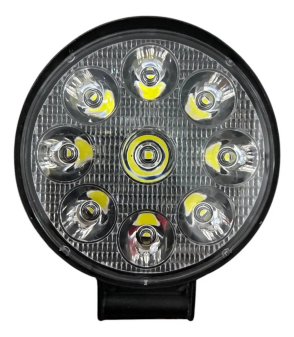 FARO DE LED UNIVERSAL CIRULAR 27 WATTS (9 LED 3 WATTS) COLOR BLANCO 12V / 24V