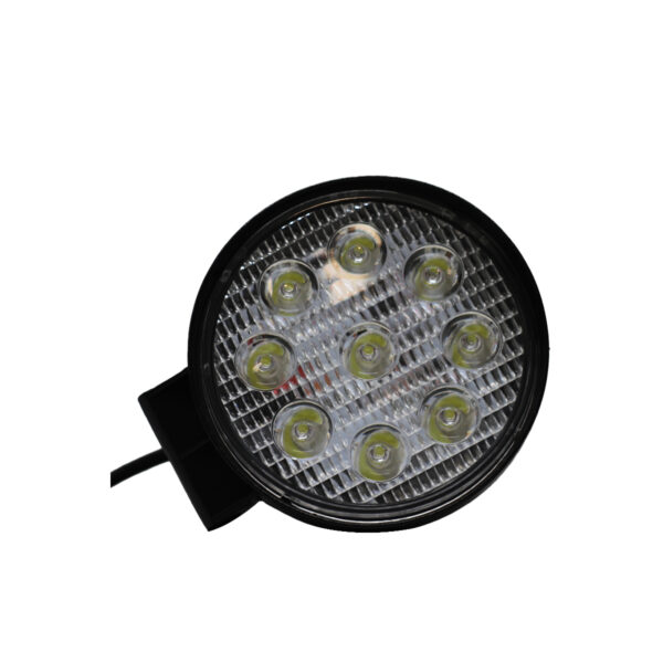 FARO DE 9 LED REDONDO 27 WATTS 6CM PROFUNDIDAD BLANCO 12V - 24V