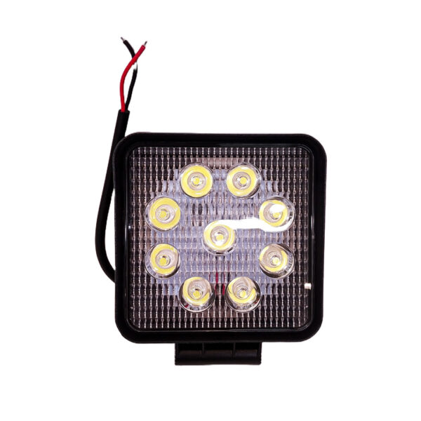 FARO DE 9 LED CUADRADO 27 WATTS 6CM PROFUNDIDAD BLANCO 12V - 24V