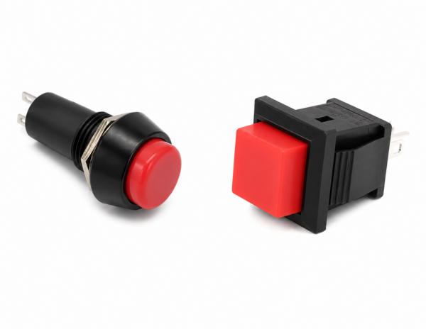 MINI BOTON ROJO ON/OFF PULSADOR