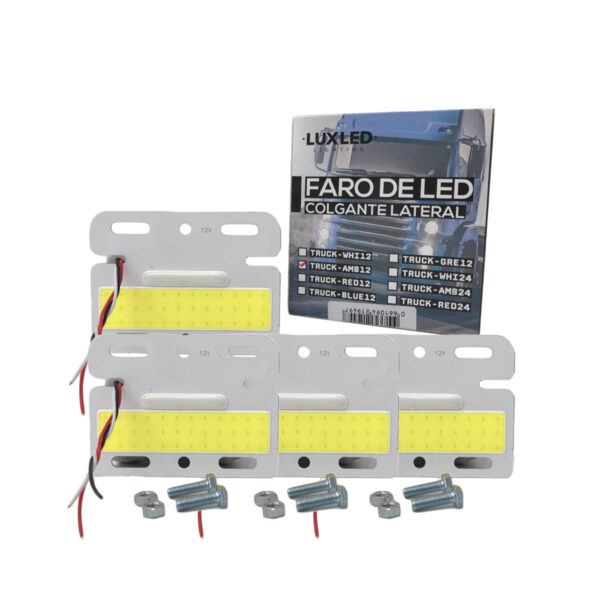 PACK X 4 UNIDADES DE FAROS COLGANTES ENCASTRABLES PARA LATERAL DE CAMION BLANCO