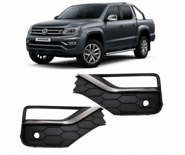 PARRILLA / GRILLA AMAROK LATERAL PARA FARO AUX. CROMADO / MODELO 16/21 DERECHO