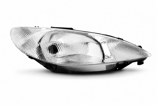 OPTICA PEUGEOT 206 99/04 FASE I - (VIDRIO RAYADO) DER (LAMPARA H4)
