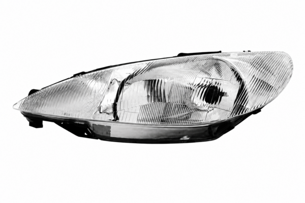 OPTICA PEUGEOT 206 99/04 FASE I - (VIDRIO RAYADO) IZQ (LAMPARA H4)