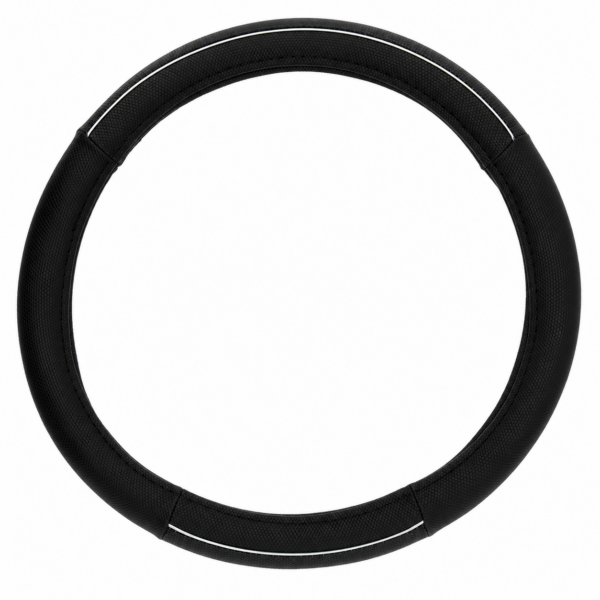 CUBRE VOLANTE UNIVERSAL (DIAM 38 CM) NEGRO/PLATEADO