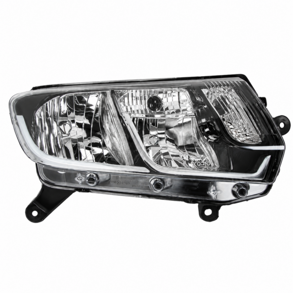 OPTICA RENAULT LOGAN F3-I 14/18 FONDO NEGRO ARO CROMADO CON LUZ DE POSICION 21/5W DER