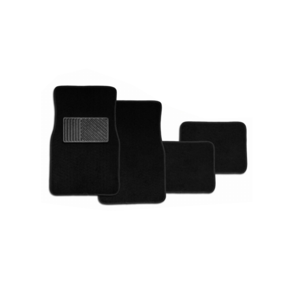 ALFOMBRA CARPETA TIPO ORIGINAL 4 PIEZAS NEGRO