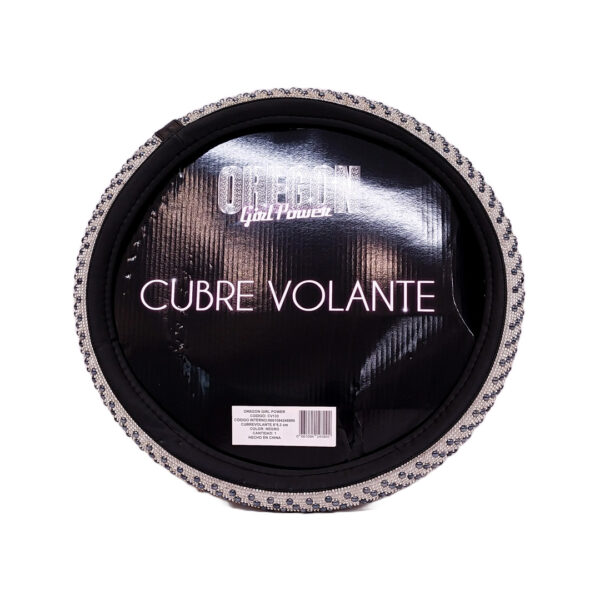 CUBRE VOLANTE GIRLS POWER - TELA COCODRILO MULTICOLOR 38CM