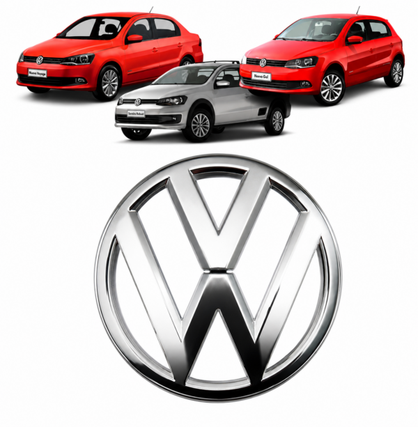 INSIGNIA ESCUDO DE GRILLA “GOL-VOYAGE TREND” 2017 AUTOADHESIVO CROMADO