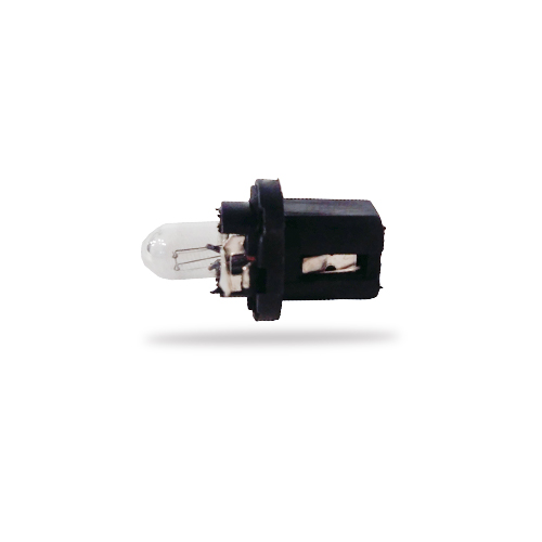 LÁMPARA HALÓGENA 24V 1.2W BX8.5D/2 24V 1.2W CON PORTALAMPARA NEGRO
