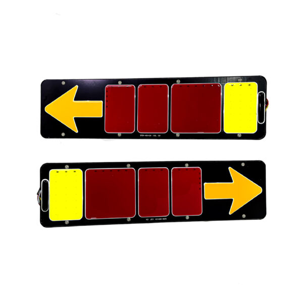 JUEGO DE FAROS TRASEROS PARA CAMION 12V 24 WATTS CON FLECHA COLOR BLANCO + AMBAR + ROJO