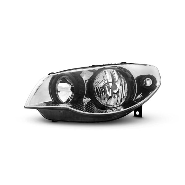 OPTICA DEPORTIVA FIAT PALIO FASE II - FONDO CROMADO ARO NEGRO LÁMPARAS H7-H7 04/17 IZQ