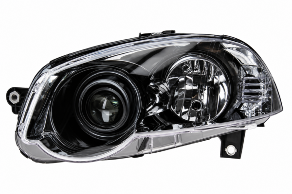 OPTICA FIAT PALIO ADVENTURE F3 09/13 FONDO NEGRO ARO NEGRO BORDE CROMADO IZQ