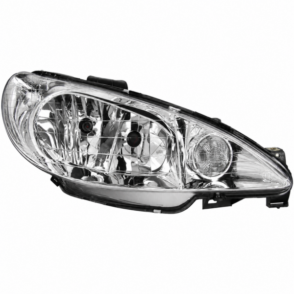 OPTICA PEUGEOT 206 F1 99/04 (VIDRIO LISO) CON LUZ AUXILIAR - GTI DER