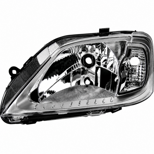 OPTICA RENAULT LOGAN F1 07/09 FONDO CROMADO CON ARO CROMADO IZQ