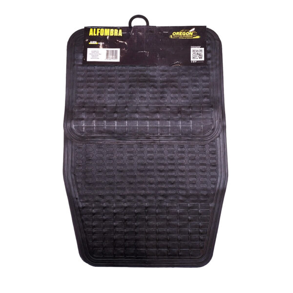 ALFOMBRA ECONOMICA  PVC 4 PIEZAS NEGRO