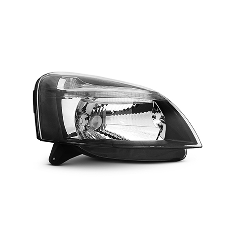 OPTICA PEUGEOT PARTNER FASE II ARO NEGRO C/ MANUAL DER- LÁMPARA H4 10/->