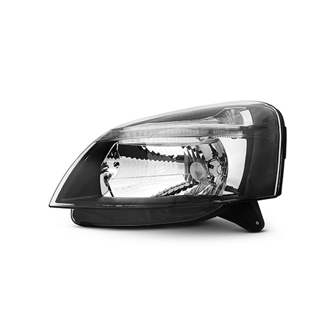 OPTICA PEUGEOT PARTNER FASE II ARO NEGRO C/ MANUAL IZQ- LÁMPARA H4 10/->